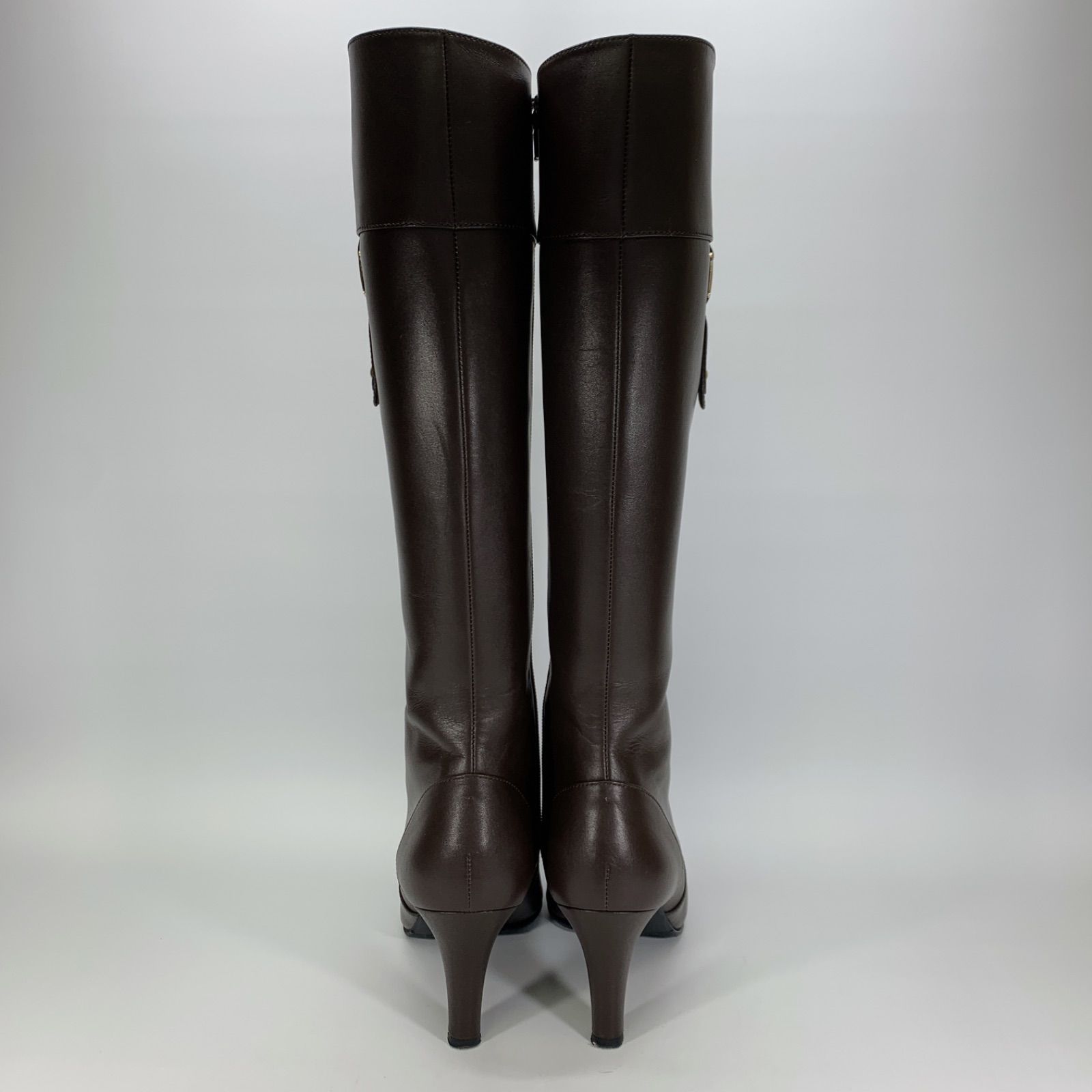 美品◯ DIANA ダイアナ ロングブーツ ダークブラウン ストレートチップ