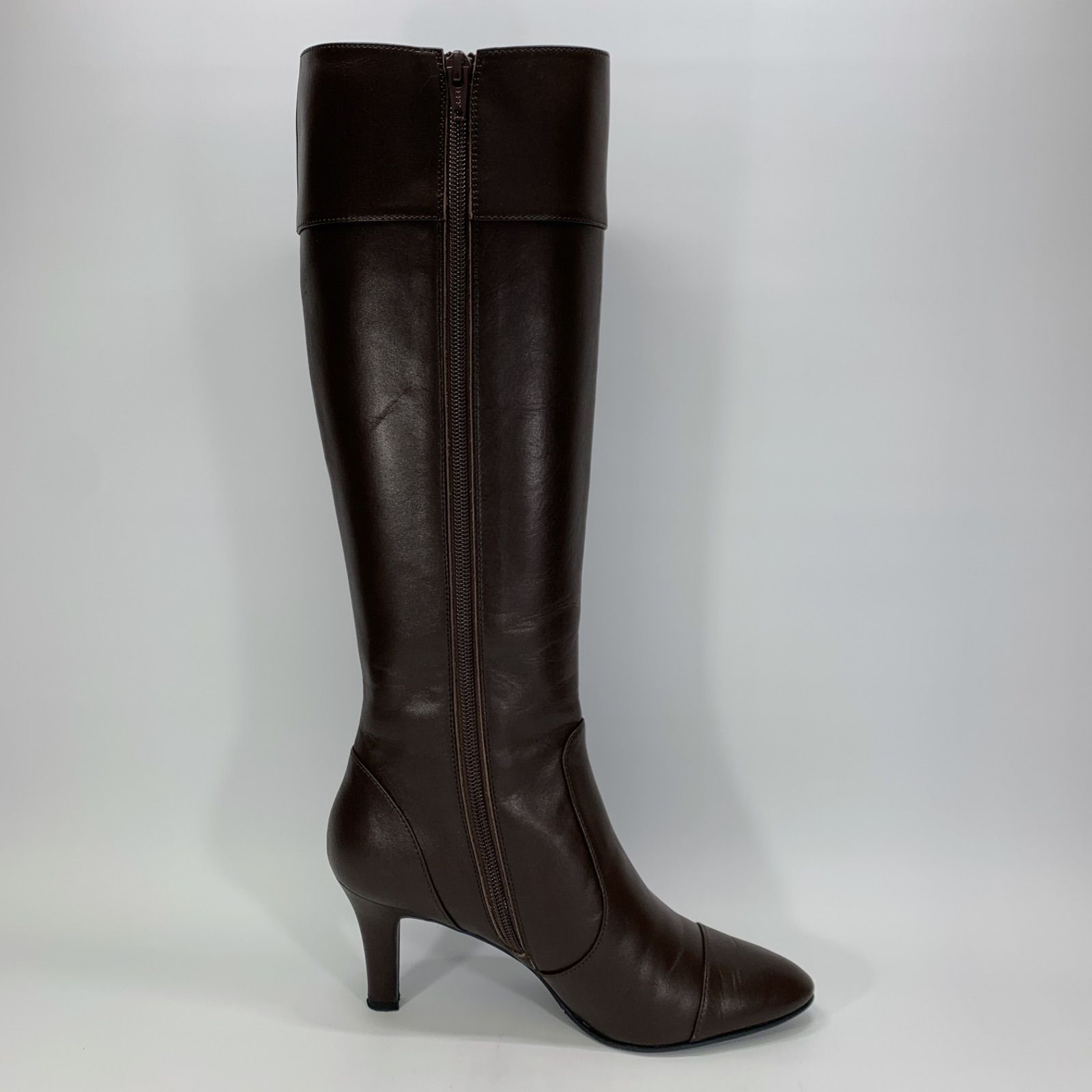 美品◯ DIANA ダイアナ ロングブーツ ダークブラウン ストレートチップ