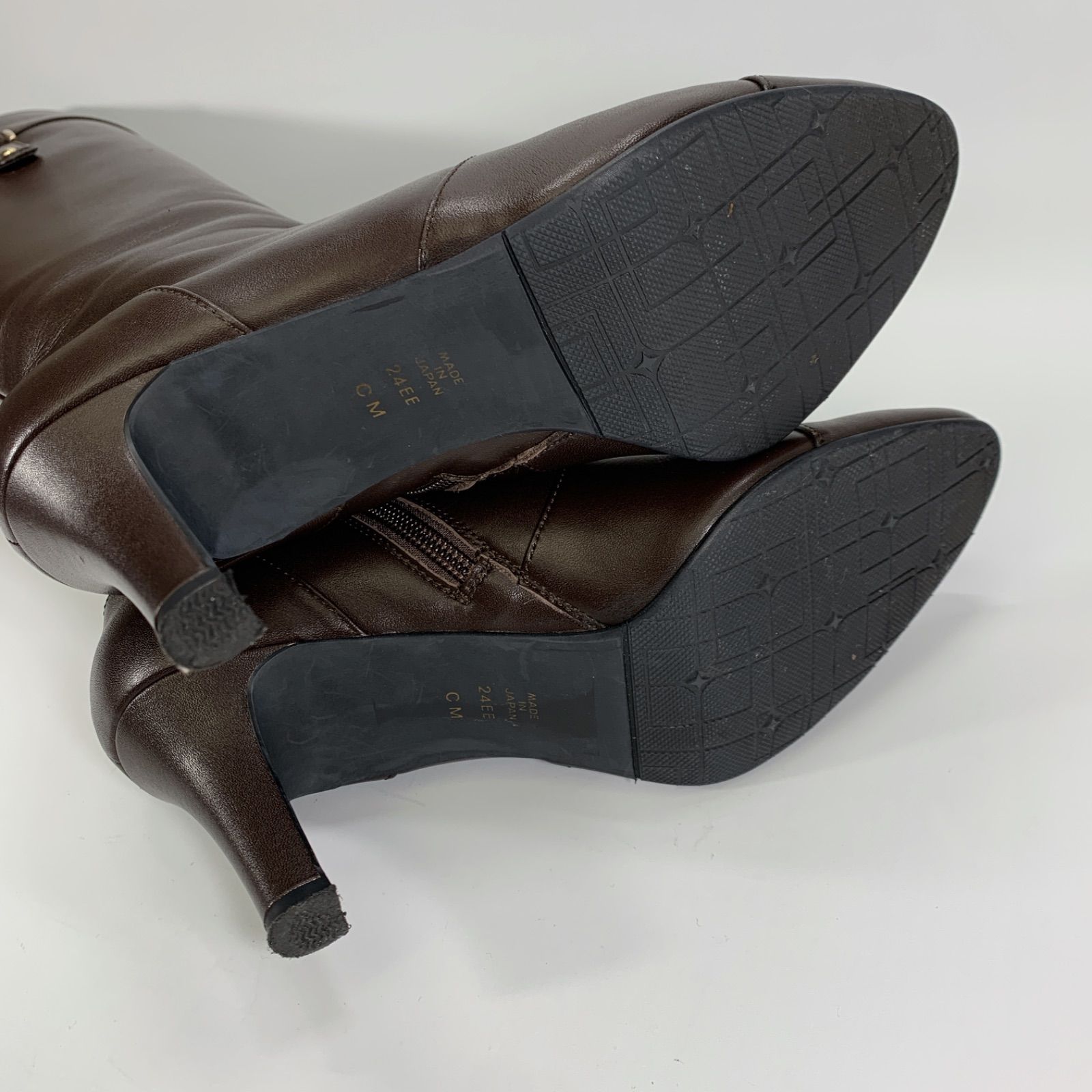 美品◯ DIANA ダイアナ ロングブーツ ダークブラウン ストレートチップ