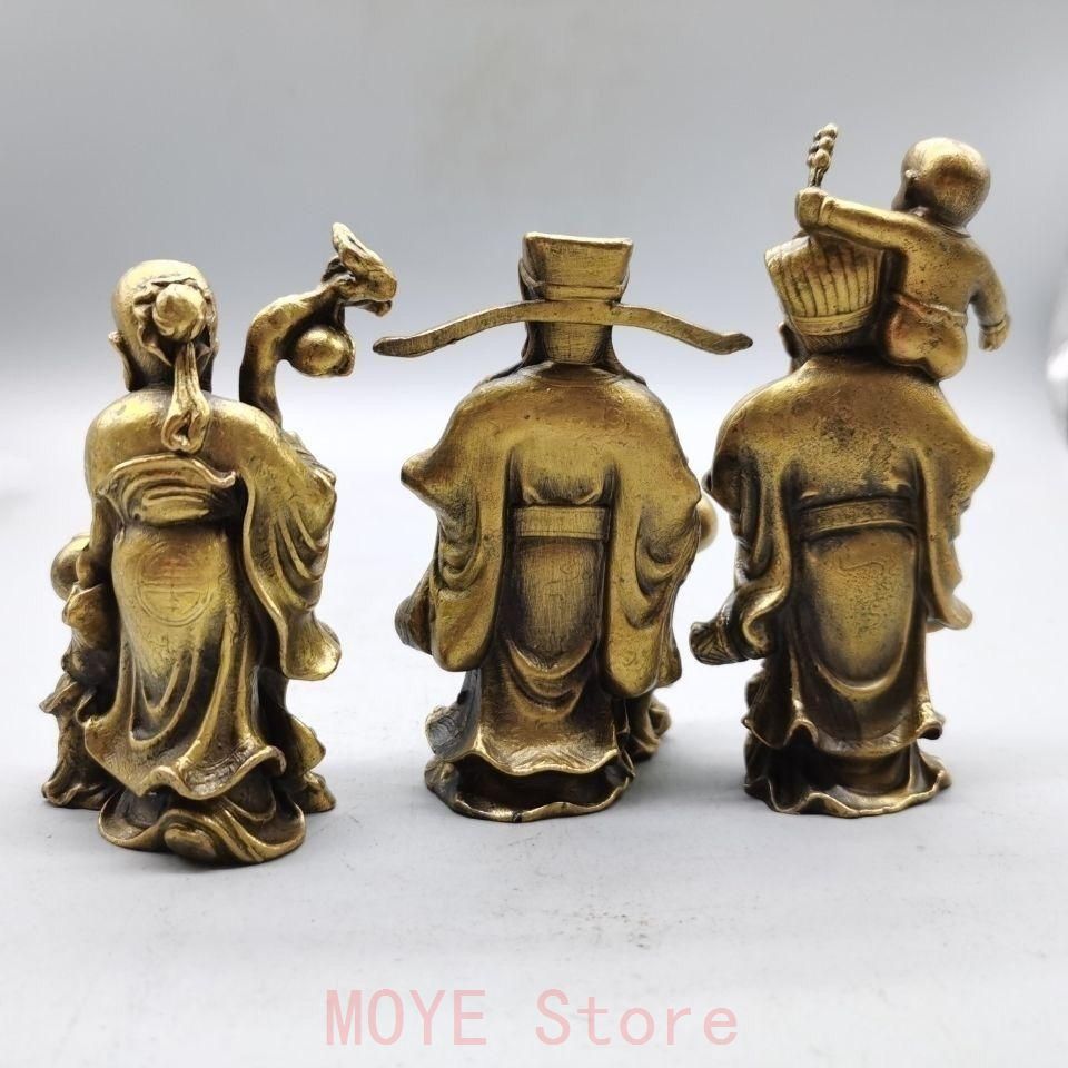 銅器 銅製品 鎮宅辟邪 開運風水 招財 福禄寿三つ星 置物 工芸品 装飾