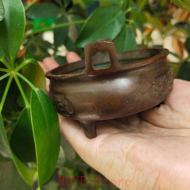 三本足 彫花鼎 香炉 香道具 工芸品 美術品 置物gy1216 - メルカリ