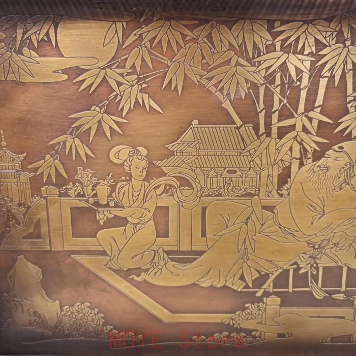 銅盤  果盤  茶盤 東坡愛竹屏風 茶盤  置物  装飾品 工芸品 美術品 銅盤 果盤 茶盤 東坡愛竹屏風 茶盤 置物 装飾品 工芸品 美術品gy1216