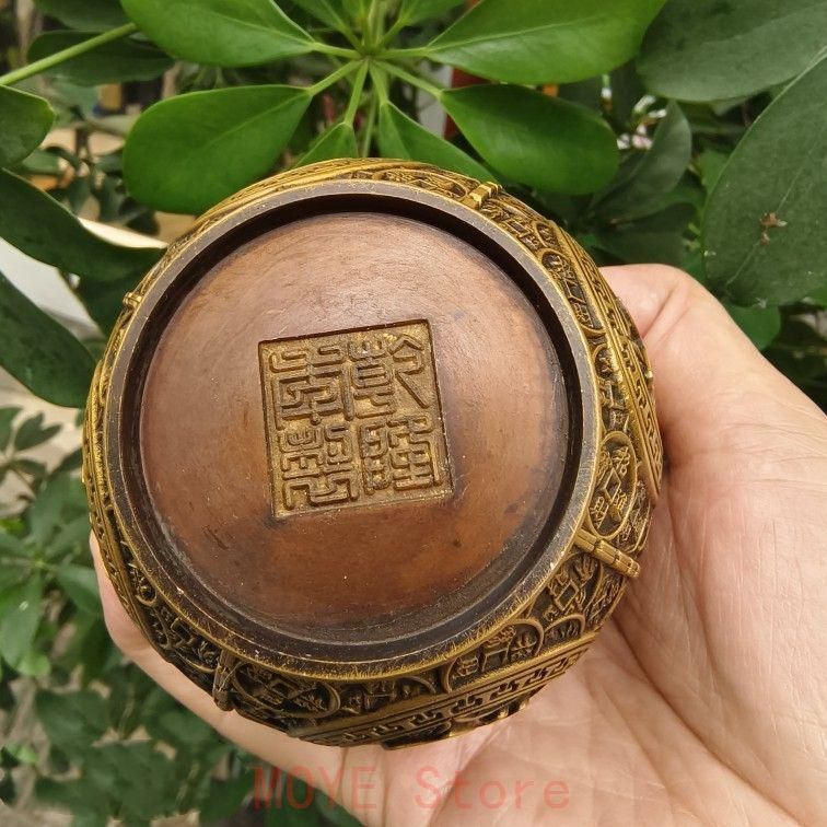 銅 細工 四大神獣 銅盤 聚宝盆鎮宅之宝 装飾品 工芸品 置物 銅 細工 銅壺 聚宝盆 装飾品 現代工芸品美術品 置物gy1216 - メルカリ