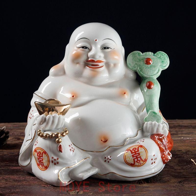 如意弥勒仏像 陶磁器 装飾品 現代工芸品美術品 置物gy1216 - メルカリ