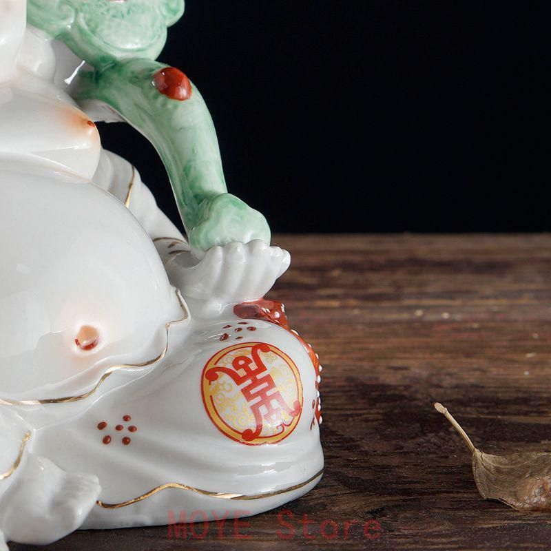 如意弥勒仏像 陶磁器 装飾品 現代工芸品美術品 置物gy1216 - メルカリ