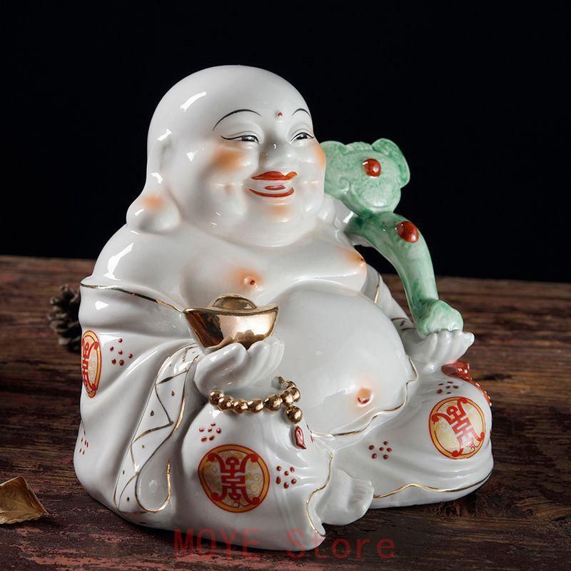 如意弥勒仏像 陶磁器 装飾品 現代工芸品美術品 置物gy1216 - メルカリ