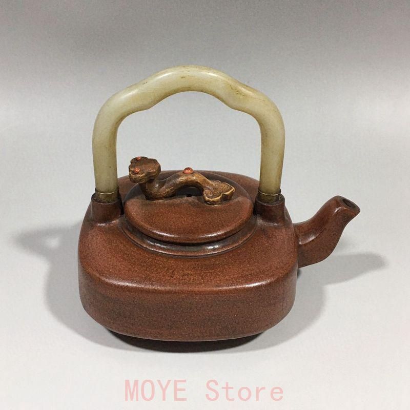 中国 宜興 紫砂壷 如意玉提梁壷gy1216 - メルカリ