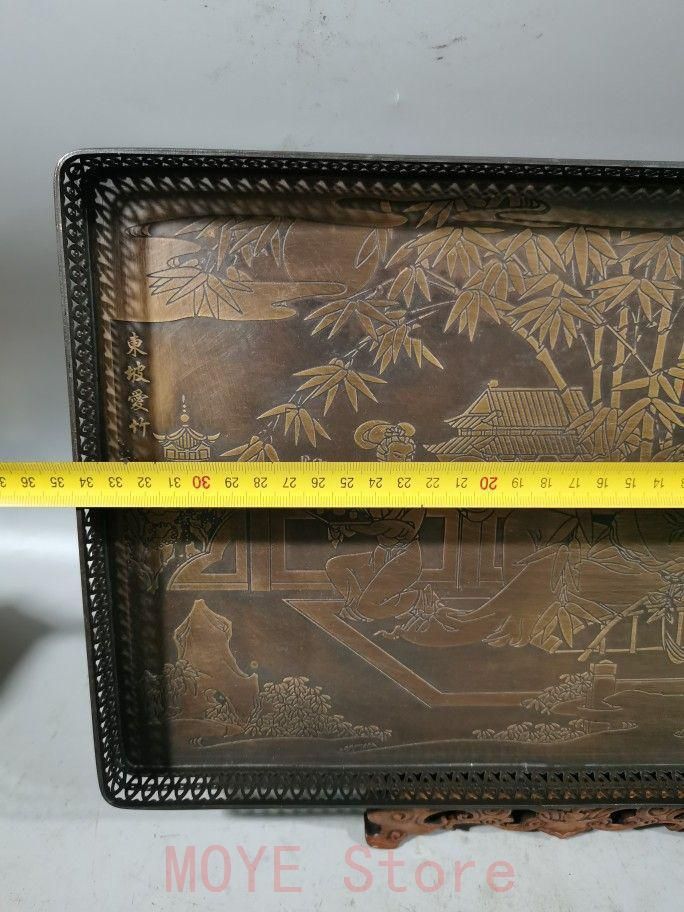 銅盤  果盤  茶盤 東坡愛竹屏風 茶盤  置物  装飾品 工芸品 美術品 銅盤 果盤 茶盤 東坡愛竹屏風 茶盤 置物 装飾品 工芸品 美術品gy1216