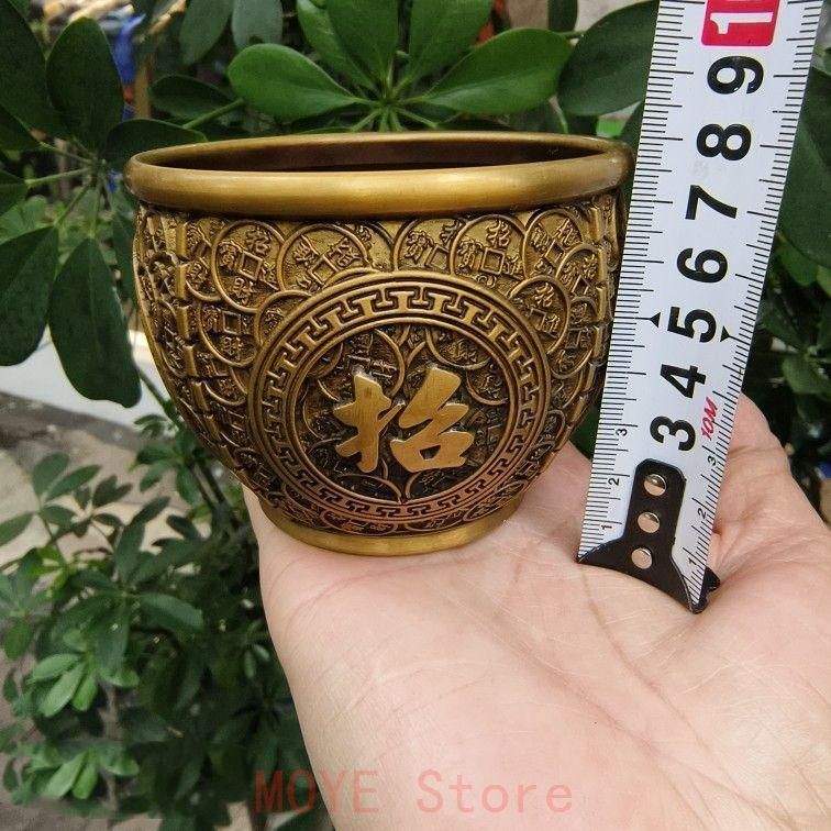 銅 細工 銅壺 聚宝盆 装飾品 現代工芸品美術品 置物gy1216 - メルカリ