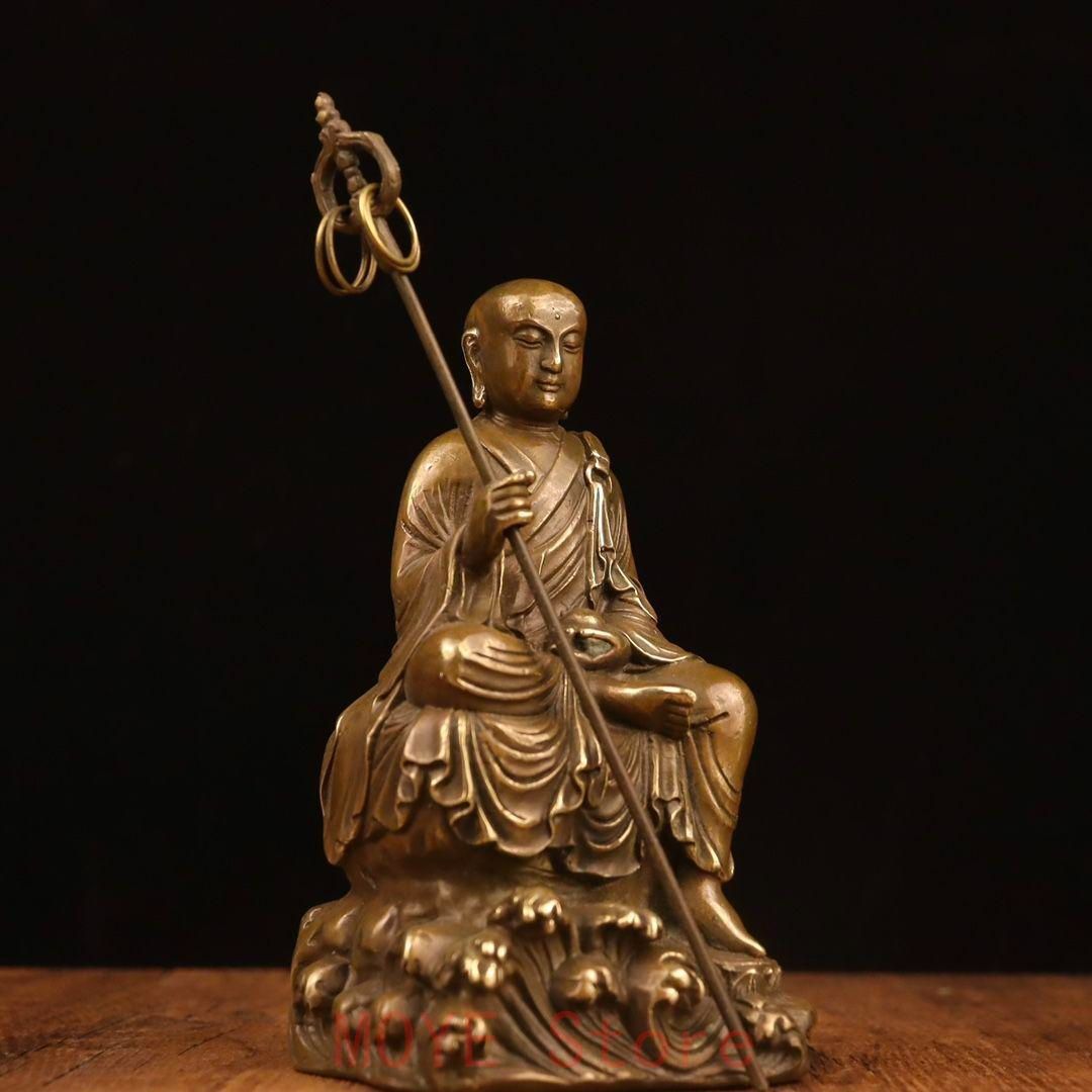 地蔵 菩薩 観音 銅製 仏像 彫刻 置物 開運 風水 鎮宅辟邪gy1216 - メルカリ