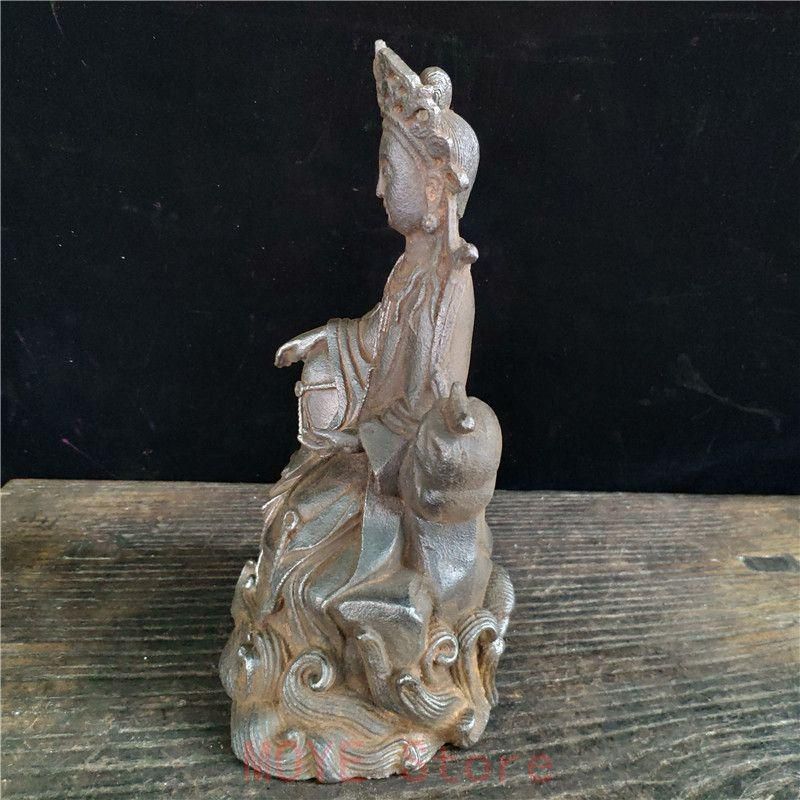 鉄器 鉄仏 南海観音坐像 置物gy 1216