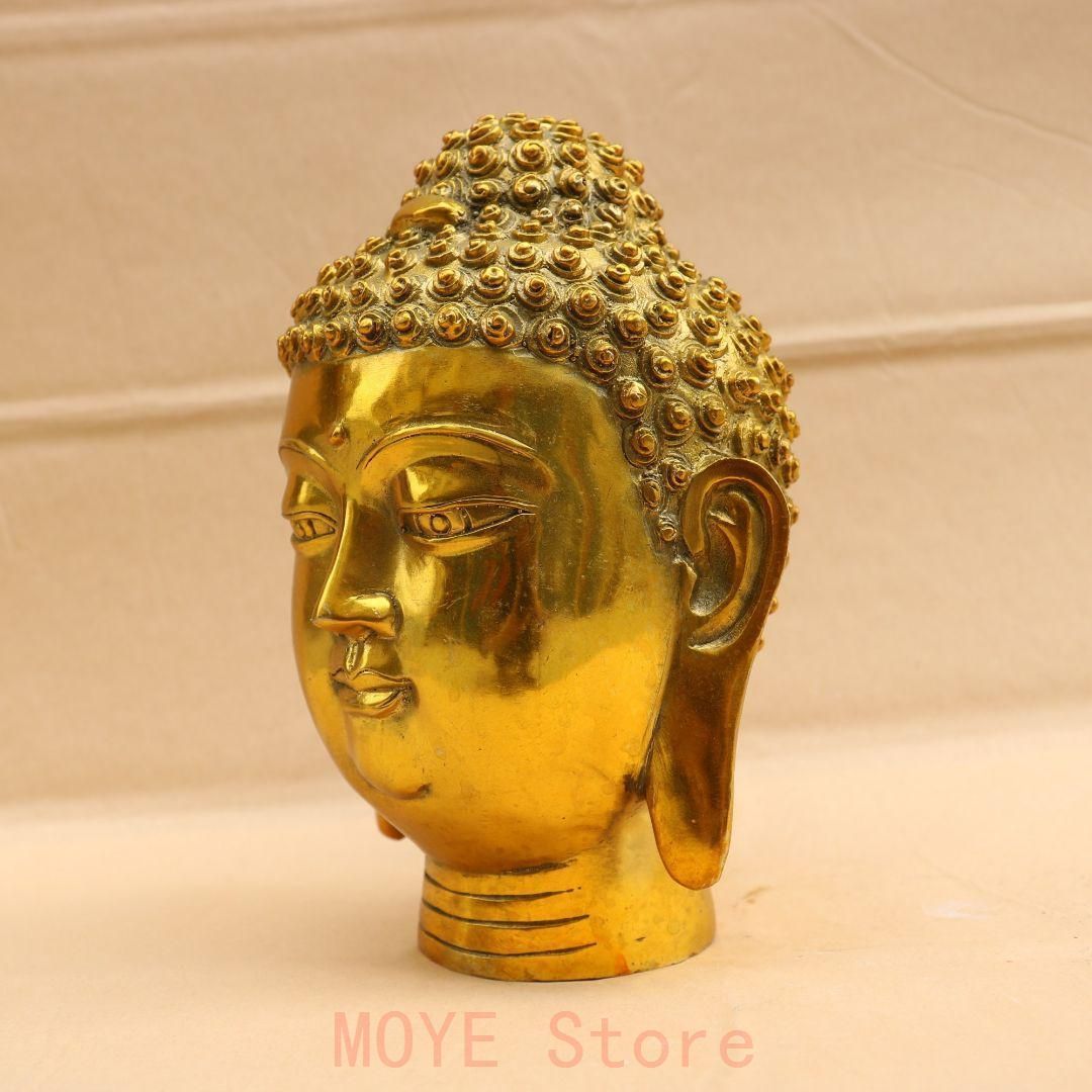 仏光が如来仏頭 置物gy