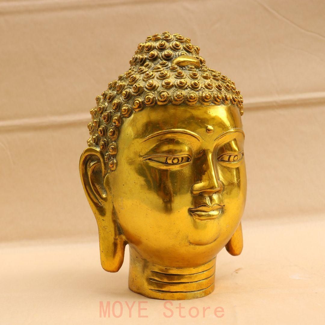 仏光が如来仏頭 置物gy 1216
