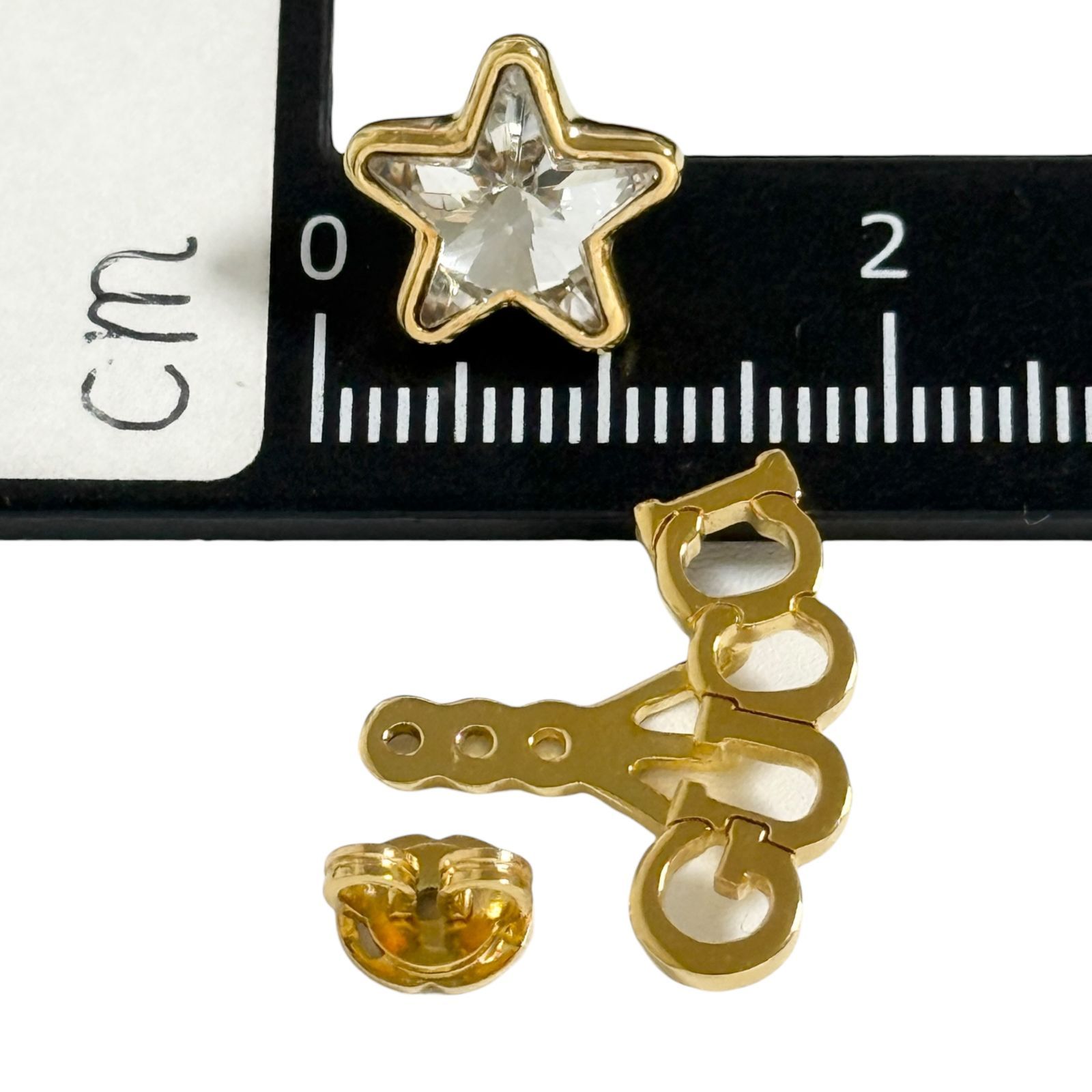  グッチ レディース メンズ シングル ピアス 片耳 スクリプト ロゴ スター ピアス(片耳用) アクセサリー