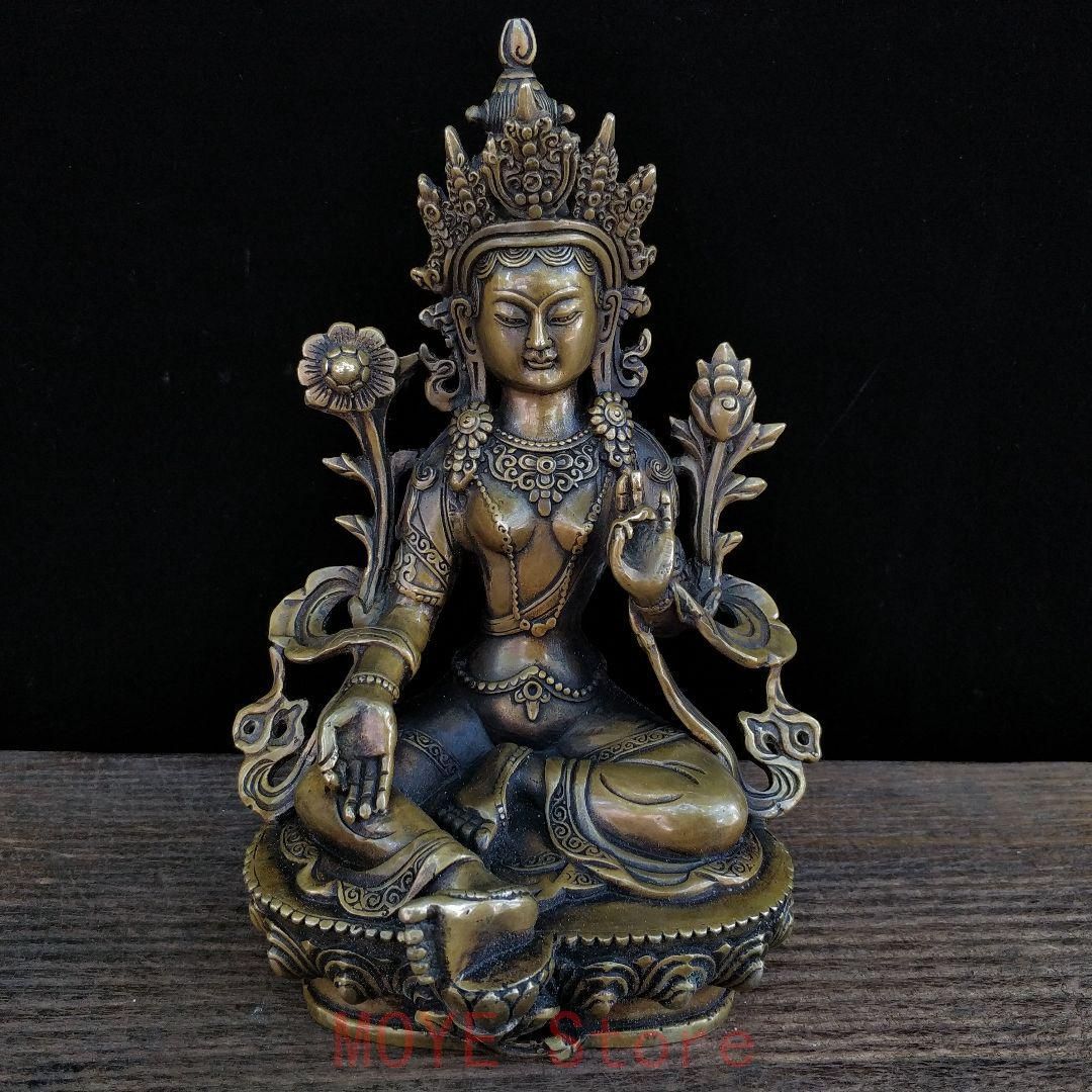 仏教美術 観音様仏像 銅製gy1216 - メルカリ