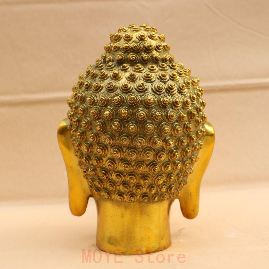 仏光が如来仏頭 工芸品 美術品 置物 仏光が如来仏頭 工芸品 美術品 置物gy1216 - メルカリ