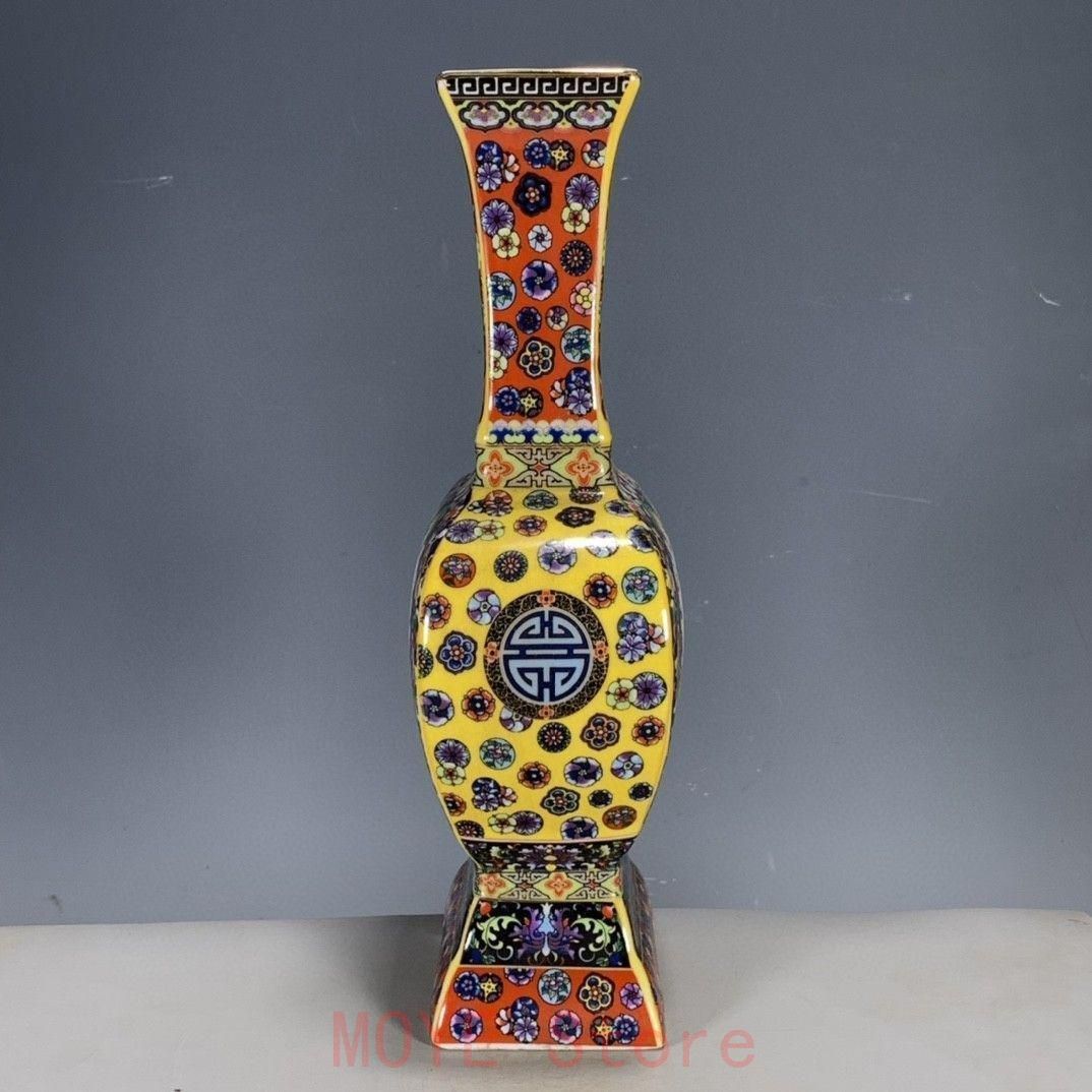 清代パステル蒔絵花鳥開窓扁腹尊瓶 景徳鎮 装飾品 現代工芸品美術品 置物 清代パステル蒔絵花鳥開窓扁腹尊瓶 景徳鎮 装飾品 現代工芸品美術品