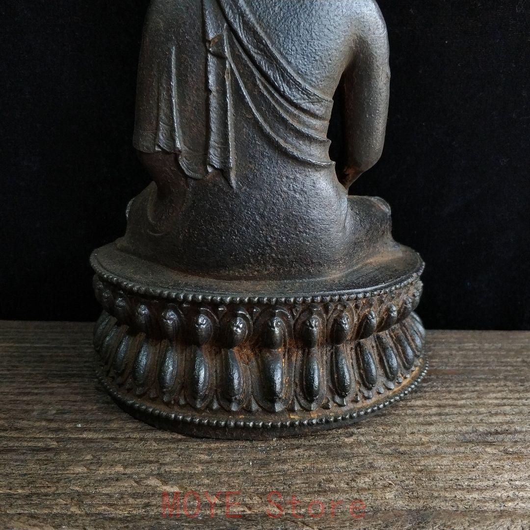 鉄器 鉄仏 釈迦牟尼坐像 工芸品 美術品 置物gy1216 - メルカリ