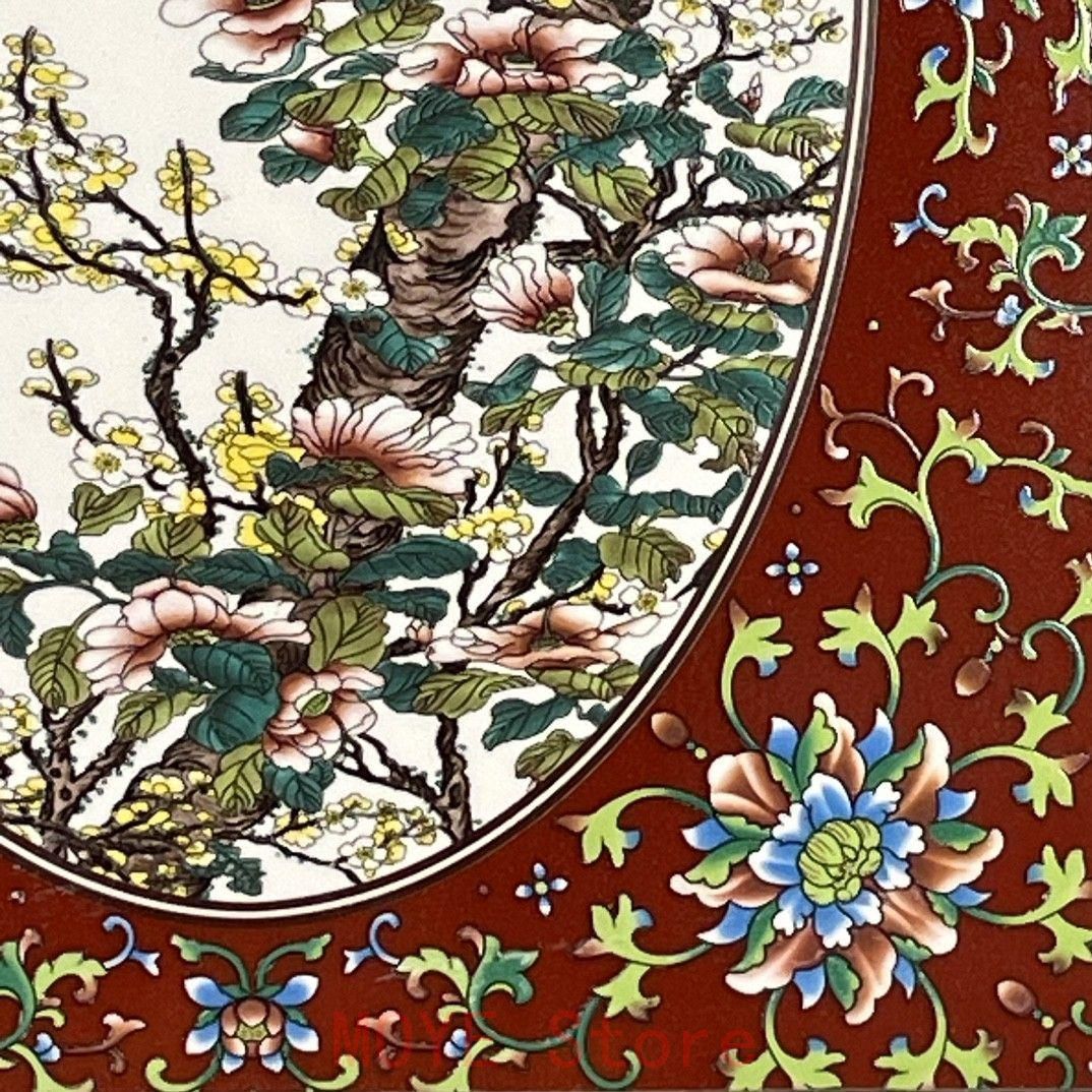 パステル花鳥図掛屏陶板画 装飾品 工芸品 美術品 置物gy1216 - メルカリ