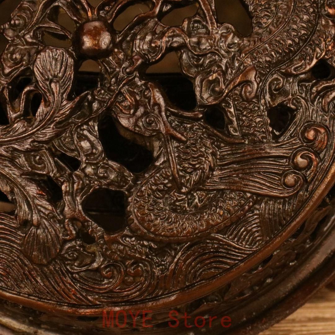 銅 細工 香道具 双のダックのネコ耳円香炉 装飾品 現代工芸品美術品