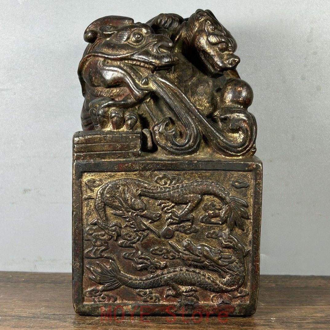 竜亀 印 玉璽の 置物 gy 1216