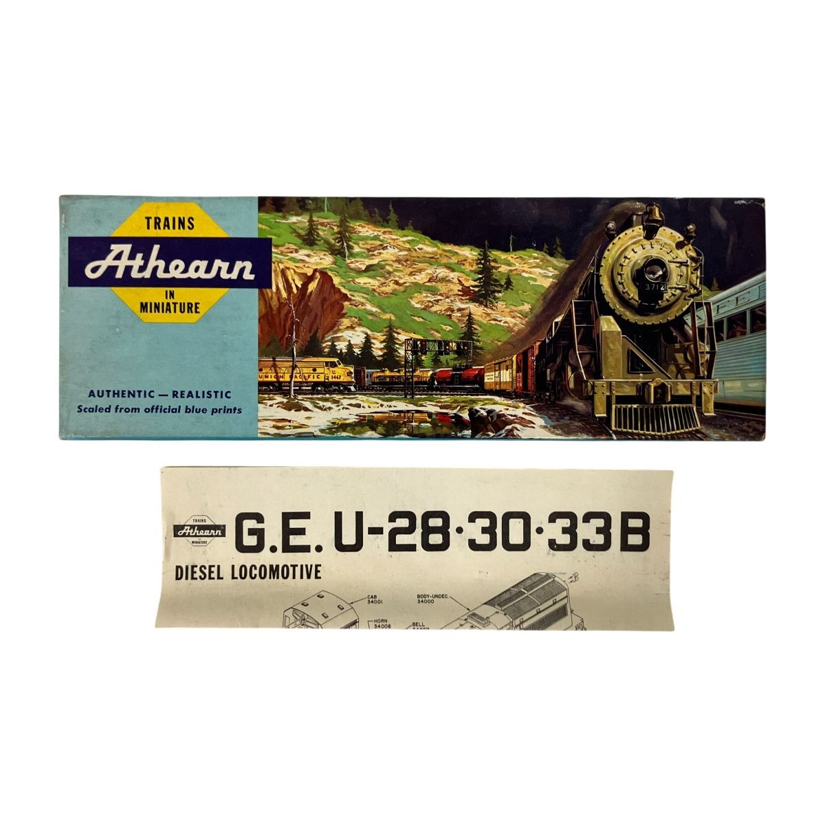 ATHEARN 3474 シーボード コースト ライン鉄道 GE U 33-B ディーゼル機関車 M車 HOゲージ 鉄道模型