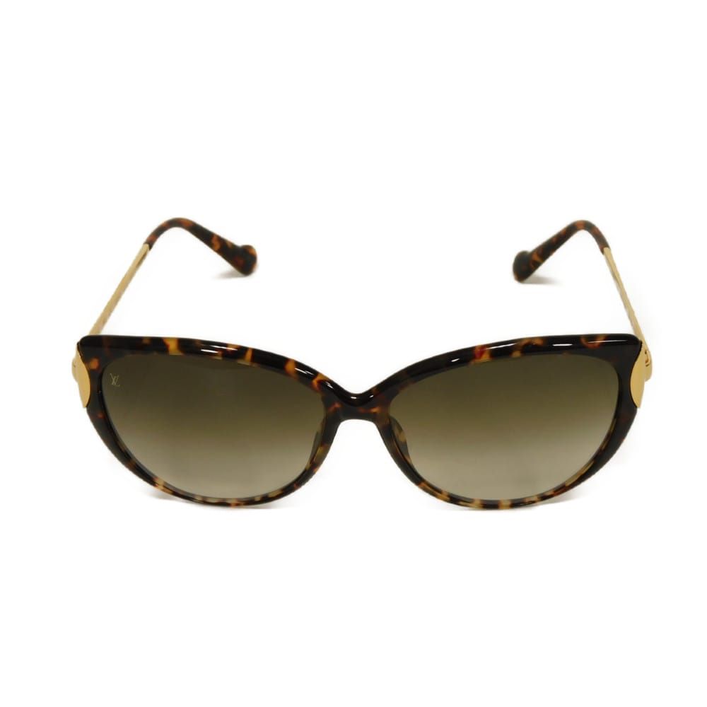 LOUIS VUITTON ルイ ヴィトン ガランス キャット アイ シェイプ ブラウングラデーション デミ柄 ロゴ アセテート ハバナ サングラス Z 0756 E