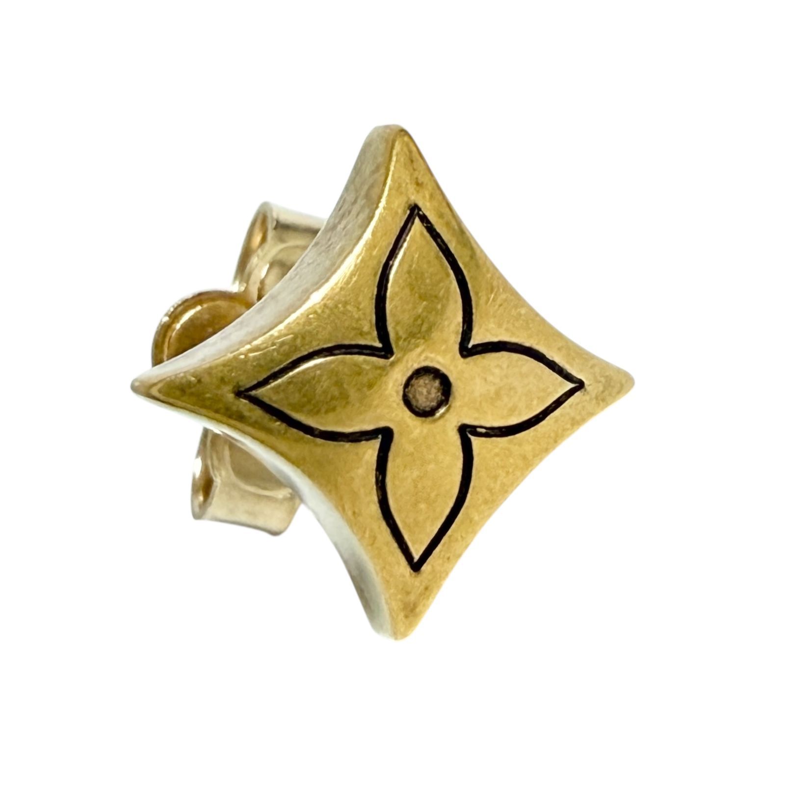 ルイヴィトン メンズ スタッド ピアス LV セーラー 星 スター片耳 1個