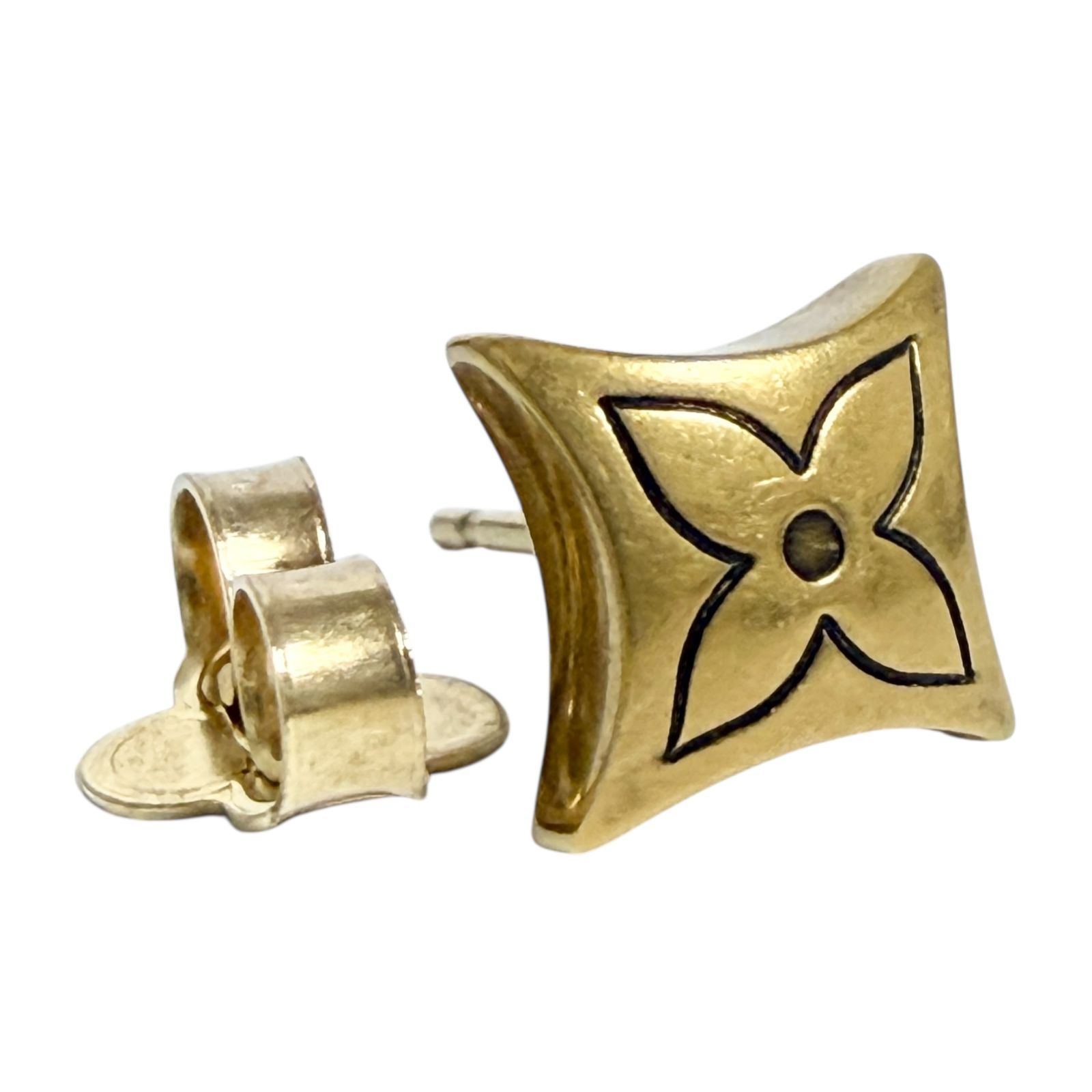 ルイヴィトン メンズ スタッド ピアス LV セーラー 星 スター片耳 1個