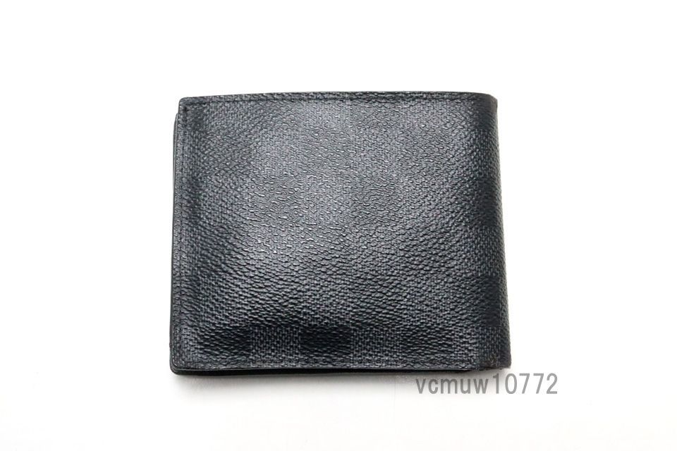 LOUIS VUITTON ダミエグラフィット ポルトフォイユマルコNM レザー 2つ折り財布 ルイヴィトン 1120 ah 26752