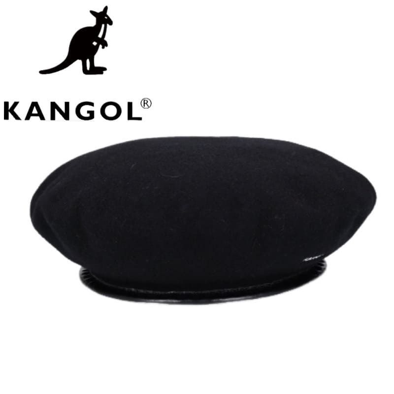 KANGOL カンゴール ベレー ベレー帽 帽子 ウール カンガルー ロゴ 刺繍 パイピング ミリタリー メンズ レディース ユニセックス 黒 ブラック