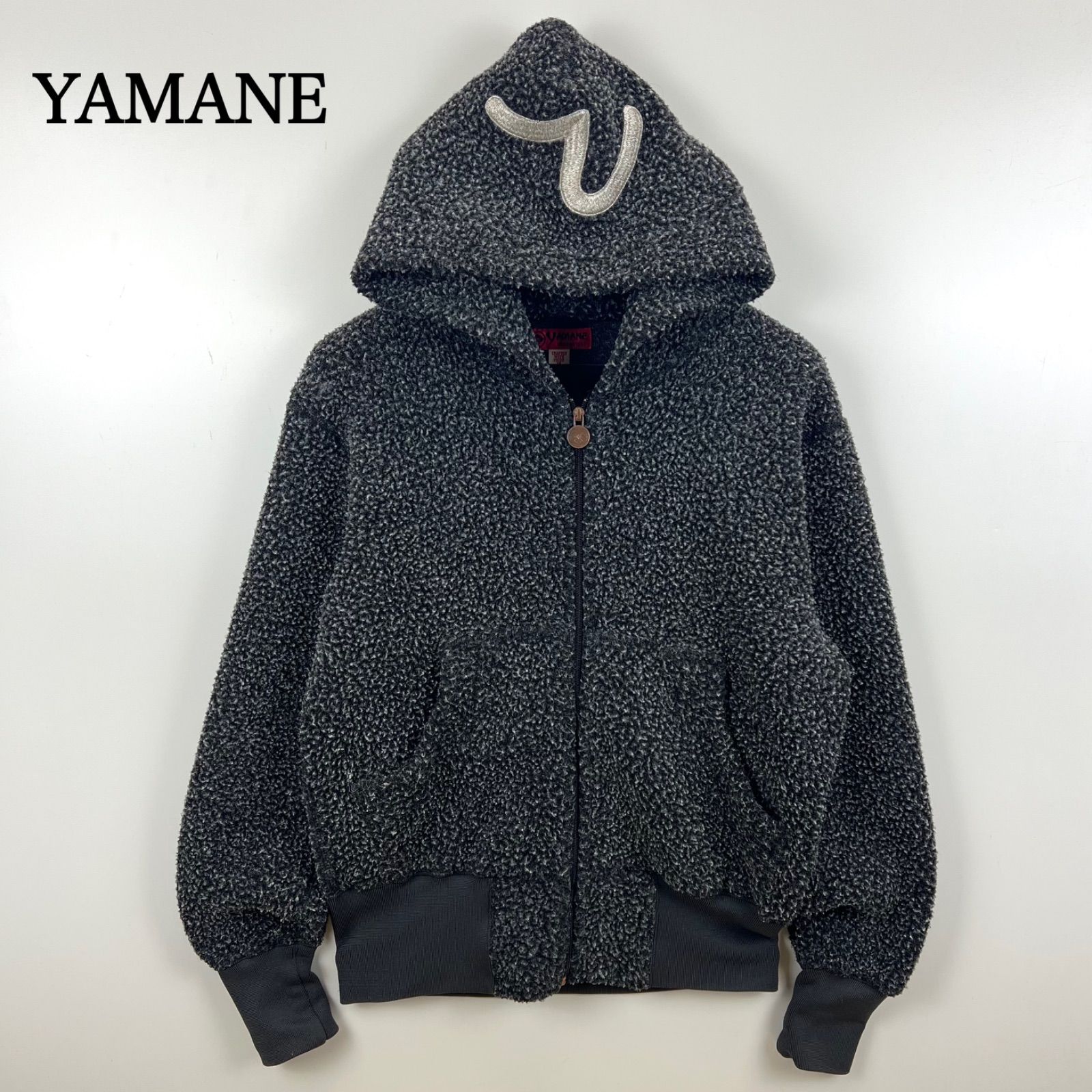 YAMANE EVISU JAPAN archive durian BOA fleece zip hoodie 38 M 