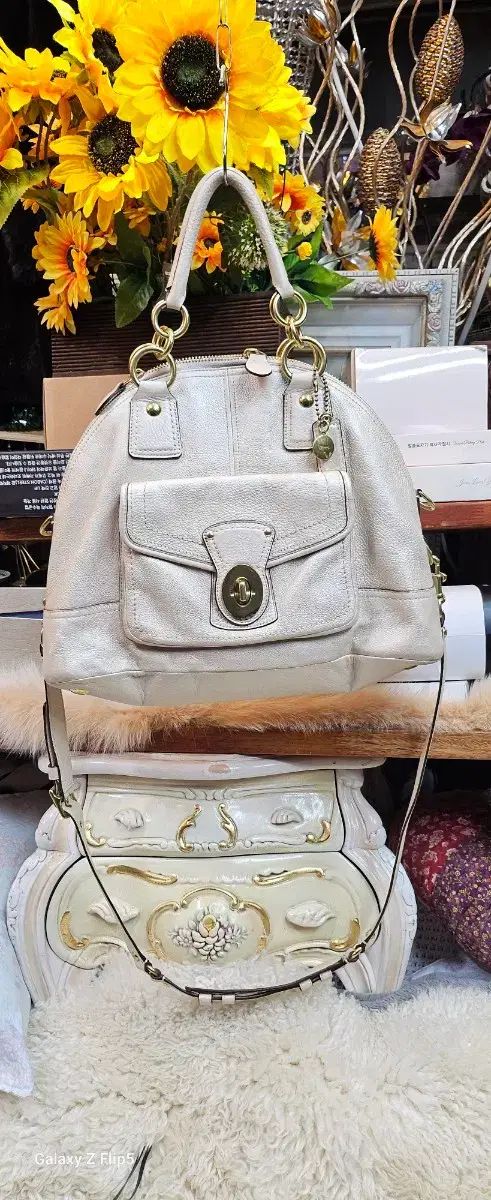 コーチ バッグ アイボリー トートバッグ ショルダーバッグ クロス