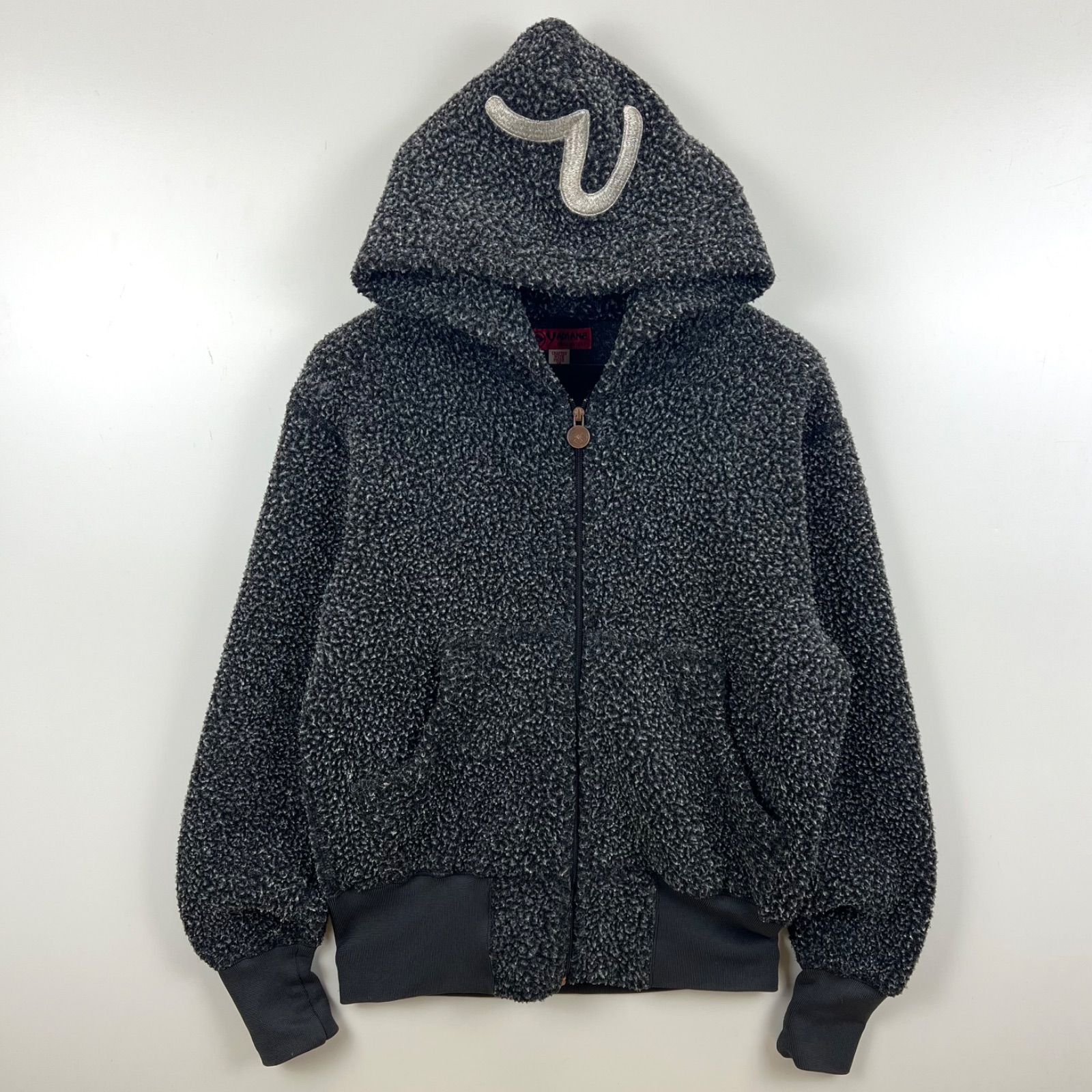 YAMANE EVISU JAPAN archive durian BOA fleece zip hoodie 38 M EVISU 