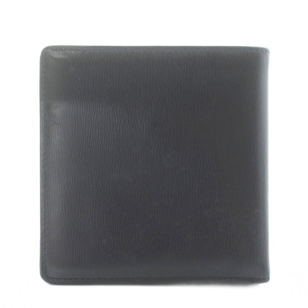 良品　希少　カルティエ　サファイアライン　二つ折り財布　札入れ　カーフレザー　黒 カルティエ Cartier サファイアライン 財布 二つ折り レザー ゴールド