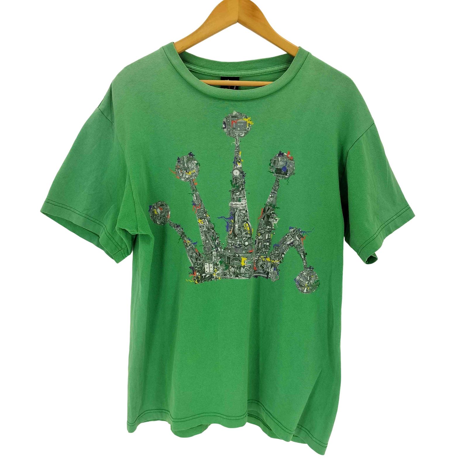 ステューシー Stussy 00s メキシコ製 折れクラウンプリントTシャツ ビッグロゴTシャツ メンズ import：L 