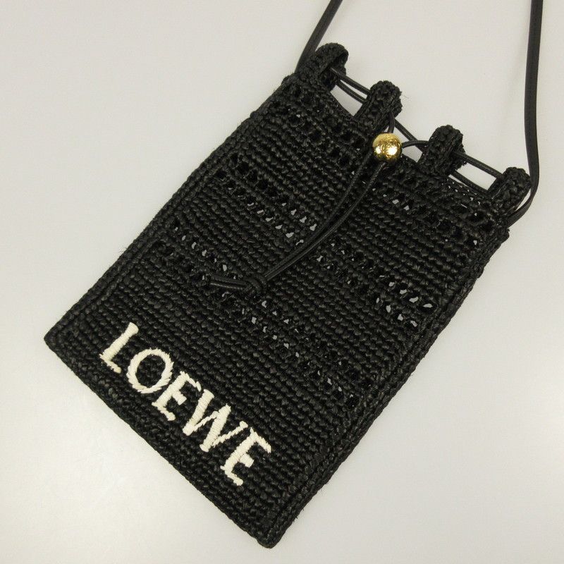 LOEWE ロエベ ショルダーバッグ ドローストリング ポケット ラフィア 122