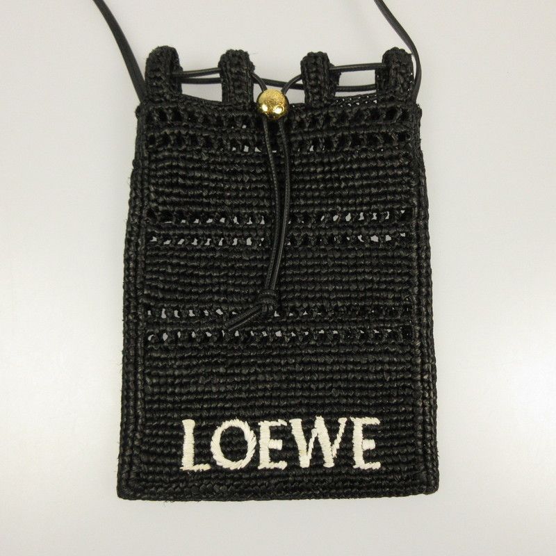 LOEWE ロエベ ショルダーバッグ ドローストリング ポケット ラフィア 122