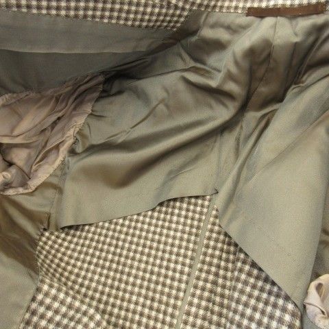  エルメネジルドゼニア Ermenegildo Zegna TROFEO- トロフェオ カシミヤ テーラードジャケット 背抜き シングル ウール チェック 茶 ブラウン CK 11 GY 2 その他 トップス