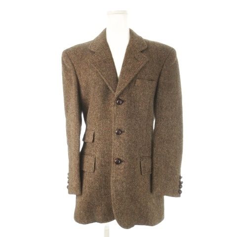 美品✨ポロラルフローレン　テーラードジャケット　ツイード　ヘリンボーン　ブラウン Ralph Lauren - デッドストック 90s LAUREN ラルフローレン ツイード
