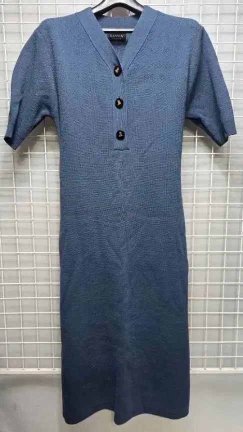 LANVIN ランバン 半袖ニット ロング丈ワンピース