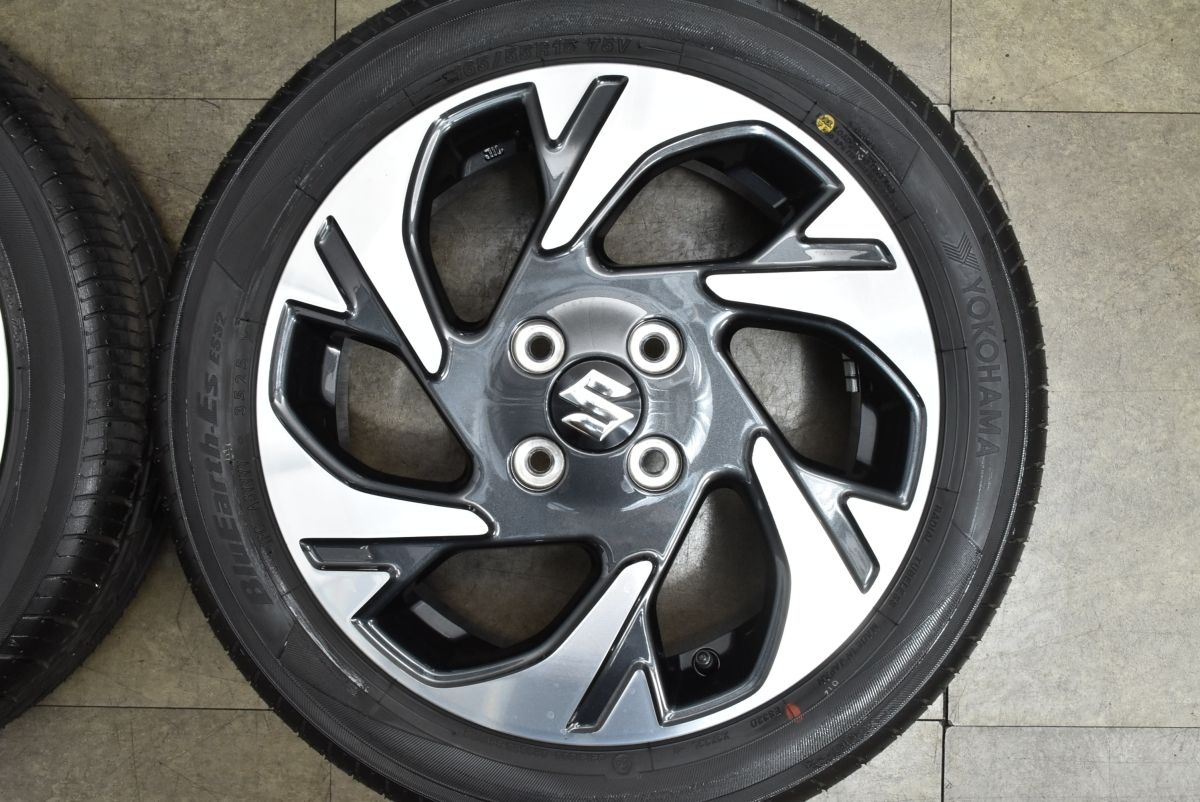  ほぼ新車外し スズキ MK 94 S スペーシア カスタム 15 in 4 5 J 45 PCD 100 ブルーアースES ES 31 165 55 R ワゴンR アルト 15インチ タイヤ ホイールセット
