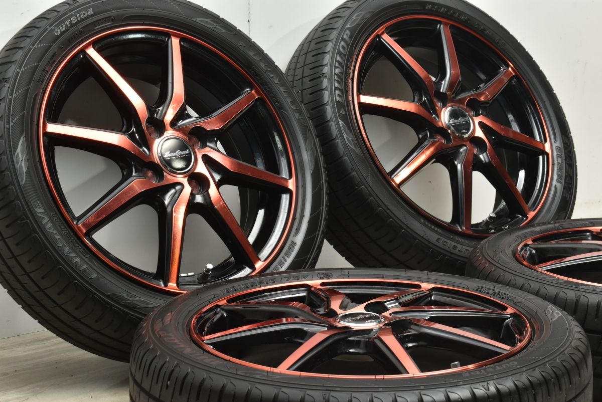 軽自動車サイズ ユーロスピード S 810 15 in 4 5 J 45 PCD 100 ダンロップ エナセーブ EC 204 165 55 R N ONE BOX WGN ワゴンR タント