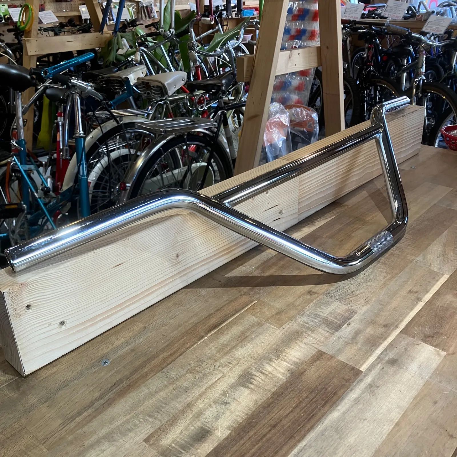 【新品】クルーザーバー クランカーバー クローム BMXやクロモリMTBに！ 新品】クルーザーバー クランカーバー クローム BMXやOLD MTBの