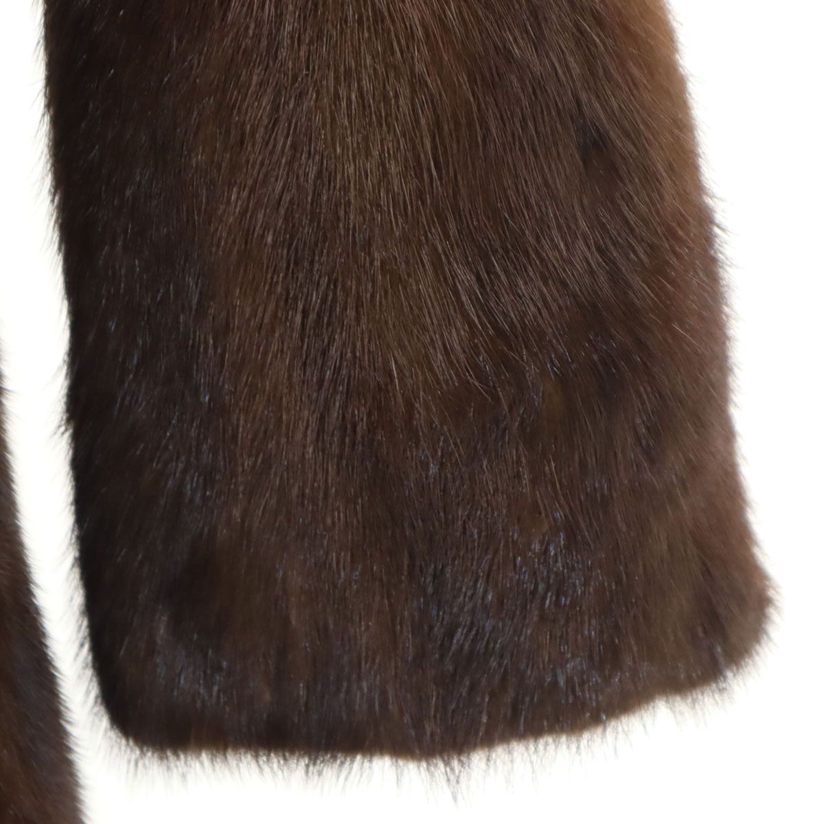 美品　サガミンク SAGA MINK コート 9 ミドル丈　ブラウン レディース 古着 SAGA MINK サガミンク 毛皮コート 9 ブラウン レディースの通販