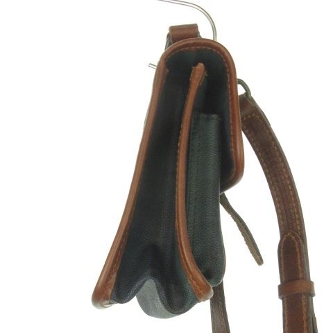 ポロ ラルフローレン POLO RALPH LAUREN ヴィンテージ ブラックウォッチ ミニ ショルダー バッグ ハンド 2 way フラップ ベルト PVC レザー 総柄 緑 グリーン AH 6