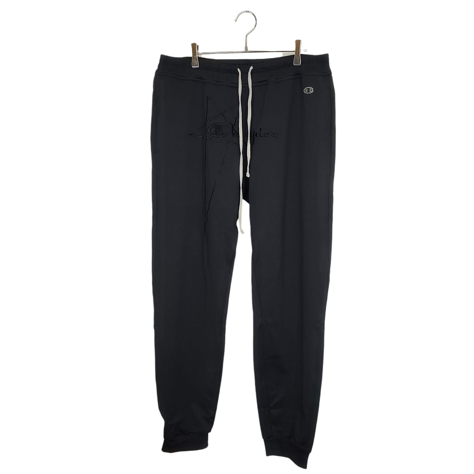 Rick Owensブラックジョガーパンツ Rick Owens リックオウエンス x Champion チャンピオン JOGGERS PANTS