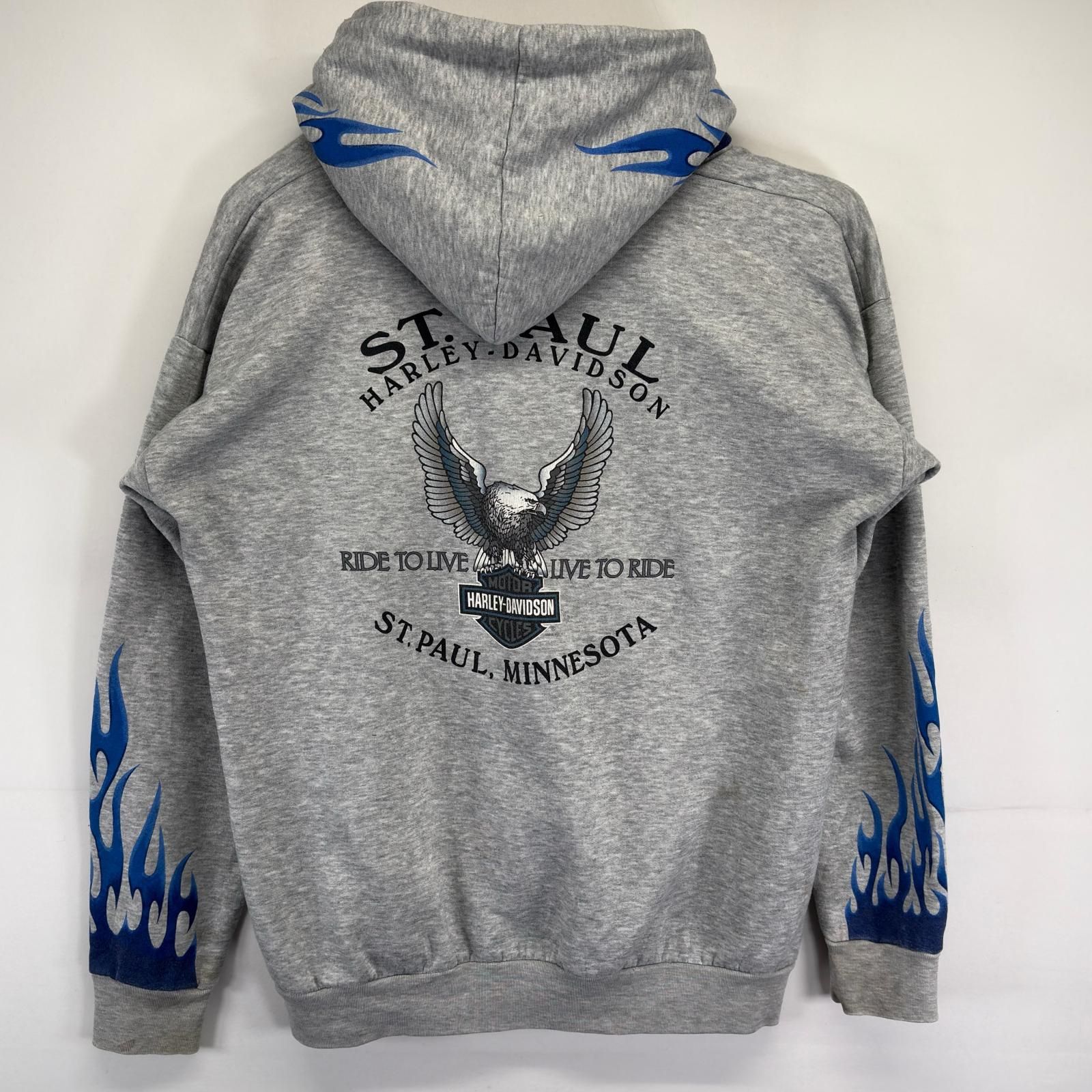 古着 ハーレーダビッドソン HARLEY DAVIDSON パーカー 大きいサイズ 