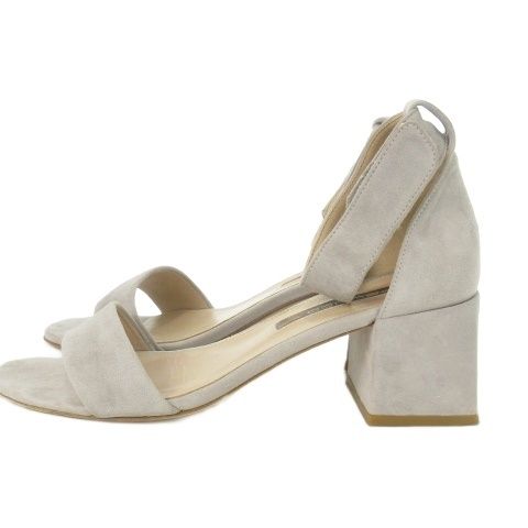 ペリーコ PELLICO SUNNY アンクルベルトサンダル スエード ミドルヒール 37 24 cm グレージュ AO 2 GY 44