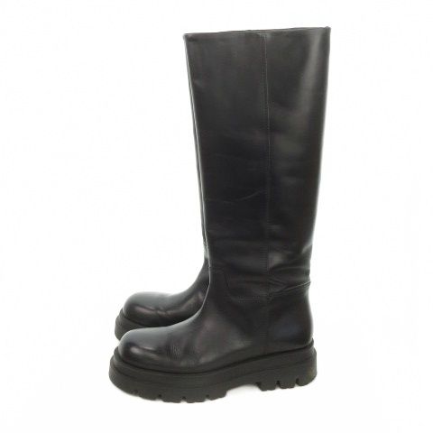 ペリーコ PELLICO SUNNY VENUS ロングブーツ レザー タンクソール 37 23 5 cm 黒 ブラック AH GY 44
